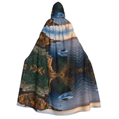 Apbdffjnf (Ireland Outdoors County Clare The Cliffs) Print Adult Thick Hooded Cloak Unisex Cloak with Hood, Halloween Hooded Cape for Women Men Soft and Elastic von Apbdffjnf
