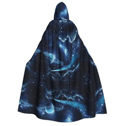 Apbdffjnf (Mond, Sterne und Planeten), dicker Kapuzenumhang für Erwachsene, Unisex, Umhang mit Kapuze, Halloween-Kapuzenumhang für Damen und Herren, weich und elastisch von Apbdffjnf