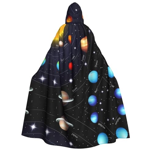 Apbdffjnf (Solar-Galaxie) Druck Erwachsene Dicker Kapuzenumhang Unisex Umhang mit Kapuze, Halloween Kapuzenumhang für Damen und Herren, weich und elastisch von Apbdffjnf