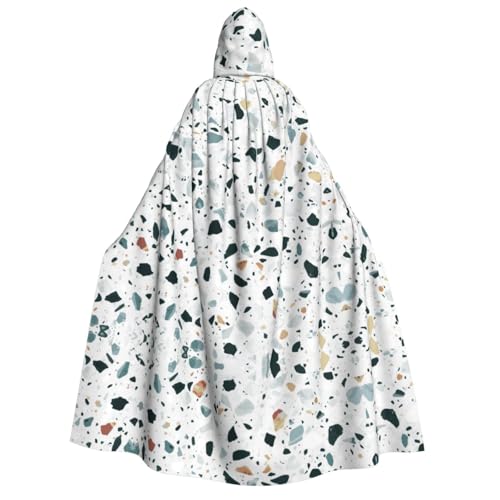 Apbdffjnf (Terrazzo Marble Pastel) Print Erwachsene Dicker Kapuzenumhang Unisex Umhang mit Kapuze, Halloween Kapuzenumhang für Damen und Herren, weich und elastisch von Apbdffjnf