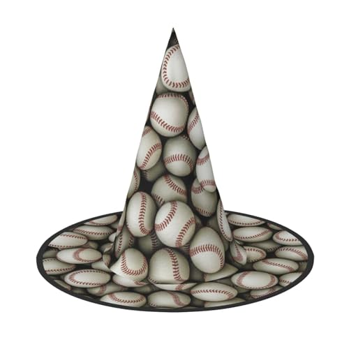 Apbdffjnf Baseball-Druck, Halloween-Hexenhut, spitzer Hexenhut, Kostümzubehör für Halloween-Party-Dekoration Apbdffjnf Baseball-Druck, Halloween-Hexenhut, spitzer Hexenhut, Kostümzubehör für Halloween-Party-Dekoration von Apbdffjnf