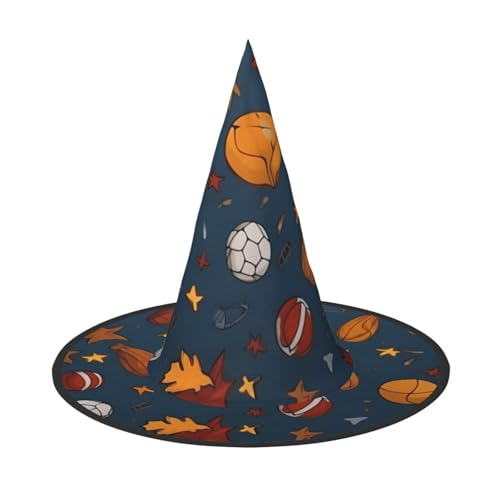 Apbdffjnf Baseball-Druck, Halloween-Hexenhut, spitzer Hexenhut, Kostümzubehör für Halloween-Party-Dekoration Apbdffjnf Baseball-Druck, Halloween-Hexenhut, spitzer Hexenhut, Kostümzubehör für Halloween-Party-Dekoration von Apbdffjnf
