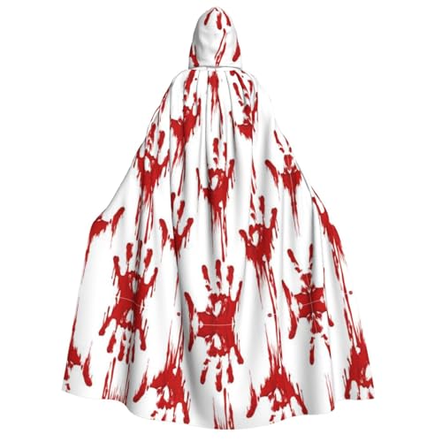 Apbdffjnf Blutige Handabdrücke, dicker Kapuzenumhang für Erwachsene, Unisex, Umhang mit Kapuze, Halloween-Kapuzenumhang für Damen und Herren, weich und elastisch Apbdffjnf Blutige Handabdrücke, dicker Kapuzenumhang für Erwachsene, Unisex, Umhang mit Kapuze, Halloween-Kapuzenumhang für Damen und Herren, weich und elastisch von Apbdffjnf