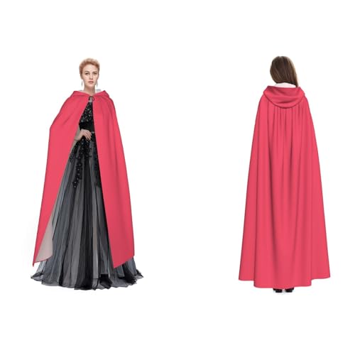 Apbdffjnf CarnationKNX Mysteriöser Kapuzenumhang für Erwachsene, bedruckt, für Halloween, Party, Weihnachten, Cosplay von Apbdffjnf