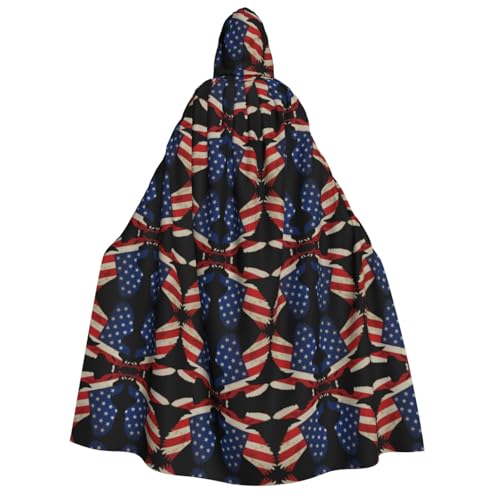 Apbdffjnf Dicker Kapuzenumhang für Erwachsene, Motiv: amerikanischer Adler und Flagge, Unisex, Umhang mit Kapuze, Halloween-Kapuzenumhang für Damen und Herren, weich und elastisch Apbdffjnf Dicker Kapuzenumhang für Erwachsene, Motiv: amerikanischer Adler und Flagge, Unisex, Umhang mit Kapuze, Halloween-Kapuzenumhang für Damen und Herren, weich und elastisch von Apbdffjnf