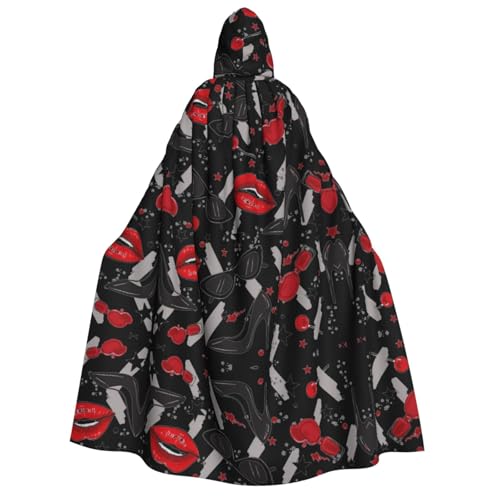 Apbdffjnf Dicker Kapuzenumhang für Erwachsene, Unisex, mit Kapuze, Halloween-Kapuzenumhang für Damen und Herren, weich und elastisch von Apbdffjnf