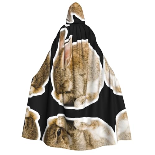Apbdffjnf Dicker Kapuzenumhang für Erwachsene, Unisex, mit Kapuze, Halloween-Kapuzenumhang für Damen und Herren, weich und elastisch von Apbdffjnf
