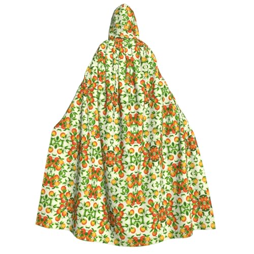Apbdffjnf Dicker Kapuzenumhang für Erwachsene, mit gelber Blüte und orangefarbenen Früchten, Unisex, Umhang mit Kapuze, Halloween-Kapuzenumhang für Damen und Herren, weich und elastisch Apbdffjnf Dicker Kapuzenumhang für Erwachsene, mit gelber Blüte und orangefarbenen Früchten, Unisex, Umhang mit Kapuze, Halloween-Kapuzenumhang für Damen und Herren, weich und elastisch von Apbdffjnf