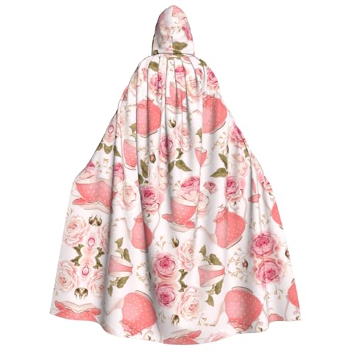 Apbdffjnf Dicker Kapuzenumhang für Erwachsene, mit rosa Teekanne, Unisex, Umhang mit Kapuze, Halloween-Kapuzenumhang für Damen und Herren, weich und elastisch Apbdffjnf Dicker Kapuzenumhang für Erwachsene, mit rosa Teekanne, Unisex, Umhang mit Kapuze, Halloween-Kapuzenumhang für Damen und Herren, weich und elastisch von Apbdffjnf