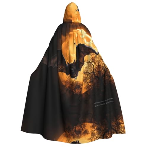 Apbdffjnf Dicker Kapuzenumhang mit Halloween-Fledermaus-Druck, Unisex, Umhang mit Kapuze, Halloween-Kapuzenumhang für Damen und Herren, weich und elastisch Apbdffjnf Dicker Kapuzenumhang mit Halloween-Fledermaus-Druck, Unisex, Umhang mit Kapuze, Halloween-Kapuzenumhang für Damen und Herren, weich und elastisch von Apbdffjnf