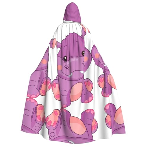 Apbdffjnf Dicker Kapuzenumhang mit Kapuze, Cartoon-Aufdruck, Unisex, mit Kapuze, Halloween-Kapuzenumhang für Damen und Herren, weich und elastisch von Apbdffjnf