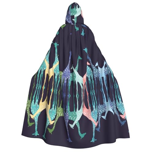 Apbdffjnf Dicker Kapuzenumhang mit Kapuze, Unisex, Motiv: Giraffen-Fans, für Damen, Herren, weich und elastisch von Apbdffjnf