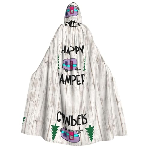 Apbdffjnf Dicker Kapuzenumhang mit Kapuze "Happy Camper" für Erwachsene, Unisex, Umhang mit Kapuze, Halloween-Kapuzenumhang für Damen und Herren, weich und elastisch Apbdffjnf Dicker Kapuzenumhang mit Kapuze "Happy Camper" für Erwachsene, Unisex, Umhang mit Kapuze, Halloween-Kapuzenumhang für Damen und Herren, weich und elastisch von Apbdffjnf