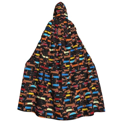 Apbdffjnf Dicker Kapuzenumhang mit Kapuze "I Love My Dog Dachshunds", Unisex, mit Kapuze, Halloween-Umhang für Damen und Herren, weich und elastisch von Apbdffjnf