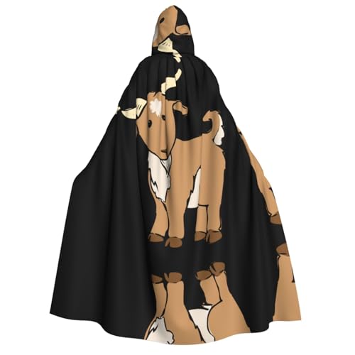 Apbdffjnf Dicker Kapuzenumhang mit Kapuze für Erwachsene, mit brauner Ziege, Unisex, Umhang mit Kapuze, Halloween-Kapuzenumhang für Damen und Herren, weich und elastisch Apbdffjnf Dicker Kapuzenumhang mit Kapuze für Erwachsene, mit brauner Ziege, Unisex, Umhang mit Kapuze, Halloween-Kapuzenumhang für Damen und Herren, weich und elastisch von Apbdffjnf
