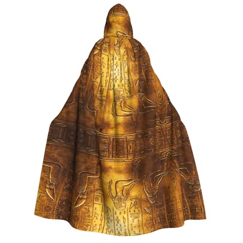 Apbdffjnf Dicker Kapuzenumhang mit Kapuze für Erwachsene mit Kapuze (Ägypten Hieroglyphen), Unisex, Umhang mit Kapuze, Halloween-Kapuzenumhang für Damen und Herren, weich und elastisch von Apbdffjnf
