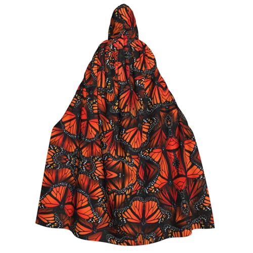 Apbdffjnf Dicker Kapuzenumhang mit Monarch-Schmetterlingen, Unisex, mit Kapuze, Halloween-Kapuzenumhang für Damen und Herren, weich und elastisch Apbdffjnf Dicker Kapuzenumhang mit Monarch-Schmetterlingen, Unisex, mit Kapuze, Halloween-Kapuzenumhang für Damen und Herren, weich und elastisch von Apbdffjnf