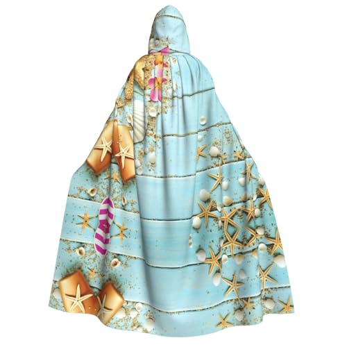 Apbdffjnf Dicker Kapuzenumhang mit Strandmotiv und Muschelmotiv, Unisex, Umhang mit Kapuze, Halloween-Kapuzenumhang für Damen und Herren, weich und elastisch Apbdffjnf Dicker Kapuzenumhang mit Strandmotiv und Muschelmotiv, Unisex, Umhang mit Kapuze, Halloween-Kapuzenumhang für Damen und Herren, weich und elastisch von Apbdffjnf