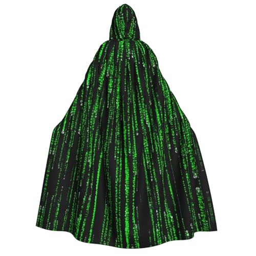 Apbdffjnf Dicker Kapuzenumhang mit grüner Zahl, Unisex, Umhang mit Kapuze, Halloween-Kapuzenumhang für Damen und Herren, weich und elastisch von Apbdffjnf