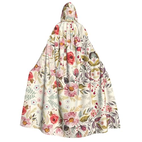 Apbdffjnf Erwachsenenumhang mit moderner Blumenmuster, dicker Kapuzenumhang, Unisex, Umhang mit Kapuze, Halloween-Kapuzenumhang für Damen und Herren, weich und elastisch Apbdffjnf Erwachsenenumhang mit moderner Blumenmuster, dicker Kapuzenumhang, Unisex, Umhang mit Kapuze, Halloween-Kapuzenumhang für Damen und Herren, weich und elastisch von Apbdffjnf