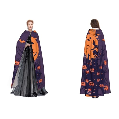 Apbdffjnf Geheimnisvoller Kapuzenumhang für Erwachsene (Halloween fliegende Hexe) für Halloween, Party, Weihnachten, Cosplay von Apbdffjnf