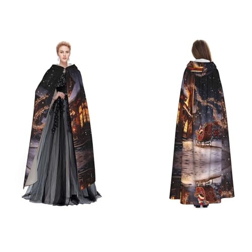 Apbdffjnf Geheimnisvoller Kapuzenumhang für Erwachsene (Weihnachtszauber) für Halloween, Party, Weihnachten, Cosplay von Apbdffjnf