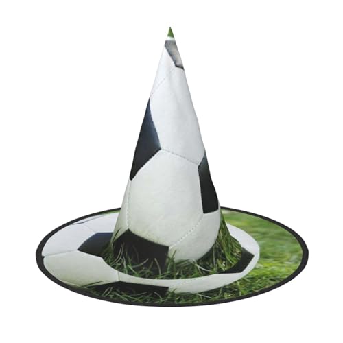Apbdffjnf Halloween-Hexenhut, spitzer Hexenhut, Fußballball auf Gras, Kostümzubehör für Halloween-Party-Dekoration Apbdffjnf Halloween-Hexenhut, spitzer Hexenhut, Fußballball auf Gras, Kostümzubehör für Halloween-Party-Dekoration von Apbdffjnf