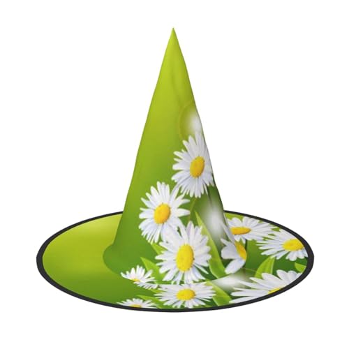 Apbdffjnf Halloween-Hexenhut mit Blumenmuster, Gänseblümchen, spitzer Hexenhut, Kostümzubehör für Halloween-Party-Dekoration Apbdffjnf Halloween-Hexenhut mit Blumenmuster, Gänseblümchen, spitzer Hexenhut, Kostümzubehör für Halloween-Party-Dekoration von Apbdffjnf