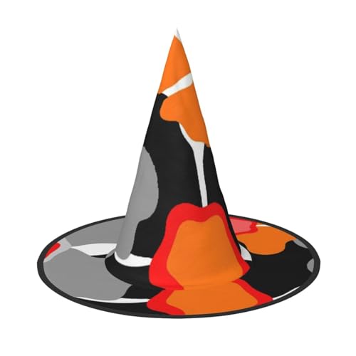 Apbdffjnf Halloween-Hexenhut mit Blumenmuster, spitzer Hexenhut, Kostümzubehör für Halloween-Party-Dekoration Apbdffjnf Halloween-Hexenhut mit Blumenmuster, spitzer Hexenhut, Kostümzubehör für Halloween-Party-Dekoration von Apbdffjnf