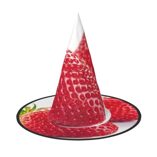Apbdffjnf Halloween Hexenhut mit Erdbeeraufdruck, spitzer Hexenhut, Kostümzubehör für Halloween-Party-Dekoration Apbdffjnf Halloween Hexenhut mit Erdbeeraufdruck, spitzer Hexenhut, Kostümzubehör für Halloween-Party-Dekoration von Apbdffjnf