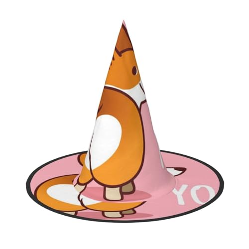 Apbdffjnf Halloween-Hexenhut mit Hundeaufdruck, spitzer Hexenhut, Kostümzubehör für Halloween-Party-Dekoration Apbdffjnf Halloween-Hexenhut mit Hundeaufdruck, spitzer Hexenhut, Kostümzubehör für Halloween-Party-Dekoration von Apbdffjnf