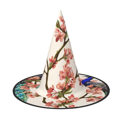 Apbdffjnf Halloween-Hexenhut mit Pfauen-Druck, spitzer Hexenhut, Kostümzubehör für Halloween-Party-Dekoration Apbdffjnf Halloween-Hexenhut mit Pfauen-Druck, spitzer Hexenhut, Kostümzubehör für Halloween-Party-Dekoration von Apbdffjnf
