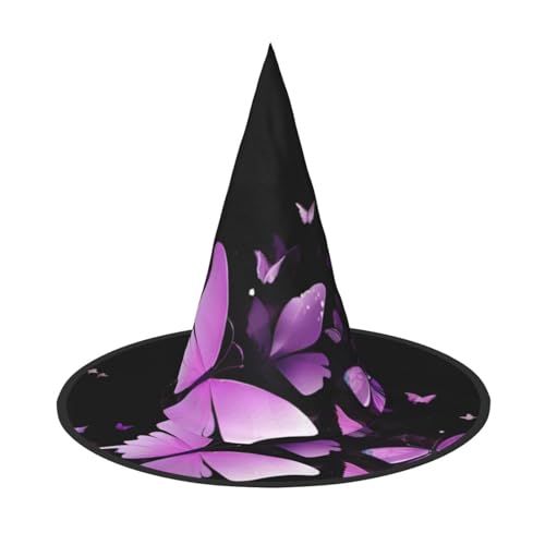 Apbdffjnf Halloween-Hexenhut mit Schmetterlings-Motiv, spitzer Hexenhut, Kostümzubehör für Halloween-Party-Dekoration Apbdffjnf Halloween-Hexenhut mit Schmetterlings-Motiv, spitzer Hexenhut, Kostümzubehör für Halloween-Party-Dekoration von Apbdffjnf