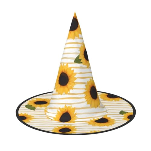 Apbdffjnf Halloween-Hexenhut mit Sonnenblumenmuster, spitzer Hexenhut, Kostümzubehör für Halloween-Party-Dekoration Apbdffjnf Halloween-Hexenhut mit Sonnenblumenmuster, spitzer Hexenhut, Kostümzubehör für Halloween-Party-Dekoration von Apbdffjnf