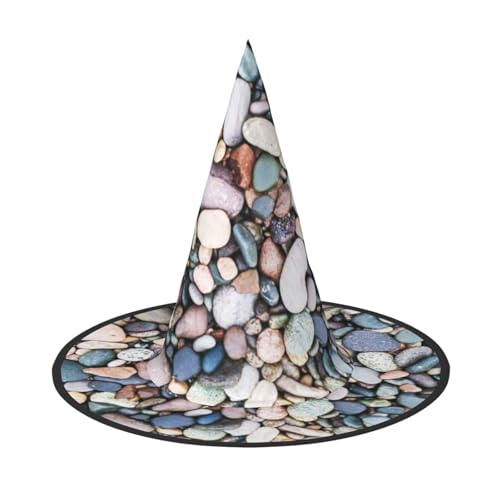 Apbdffjnf Halloween-Hexenhut mit bunten Kieselsteinen, spitzer Hexenhut, Kostümzubehör für Halloween-Party-Dekoration Apbdffjnf Halloween-Hexenhut mit bunten Kieselsteinen, spitzer Hexenhut, Kostümzubehör für Halloween-Party-Dekoration von Apbdffjnf