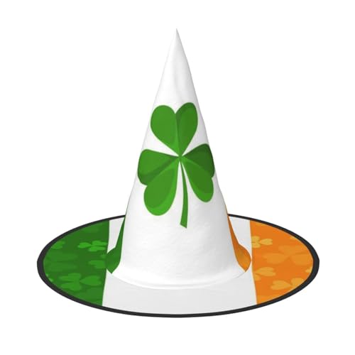 Apbdffjnf Halloween-Hexenhut mit irischer Flagge, spitzer Hexenhut, Kostümzubehör für Halloween-Party-Dekoration Apbdffjnf Halloween-Hexenhut mit irischer Flagge, spitzer Hexenhut, Kostümzubehör für Halloween-Party-Dekoration von Apbdffjnf