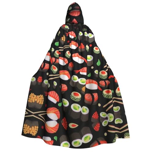 Apbdffjnf Japanischer Sushi-Garnelen-Aufdruck, für Erwachsene, dicker Kapuzenumhang, Unisex, Umhang mit Kapuze, Halloween-Kapuzenumhang für Damen und Herren, weich und elastisch Apbdffjnf Japanischer Sushi-Garnelen-Aufdruck, für Erwachsene, dicker Kapuzenumhang, Unisex, Umhang mit Kapuze, Halloween-Kapuzenumhang für Damen und Herren, weich und elastisch von Apbdffjnf