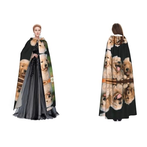 Apbdffjnf Kapuzenumhang für Erwachsene, Motiv: Golden Retriever, für Halloween, Kostüm, Party, Weihnachten, Cosplay von Apbdffjnf