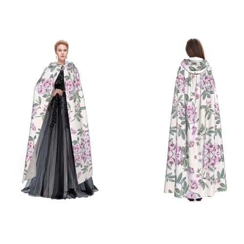 Apbdffjnf Kapuzenumhang für Erwachsene, mit Aufdruck (Dusky Rose), geheimnisvoller Kapuzenumhang für Halloween, Kostümparty, Weihnachten, Cosplay von Apbdffjnf