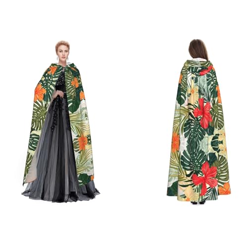 Apbdffjnf Kapuzenumhang für Erwachsene, mit Aufdruck "Summer Hawaiian", geheimnisvoller Kapuzenumhang für Halloween, Kostüm, Party, Weihnachten, Cosplay von Apbdffjnf