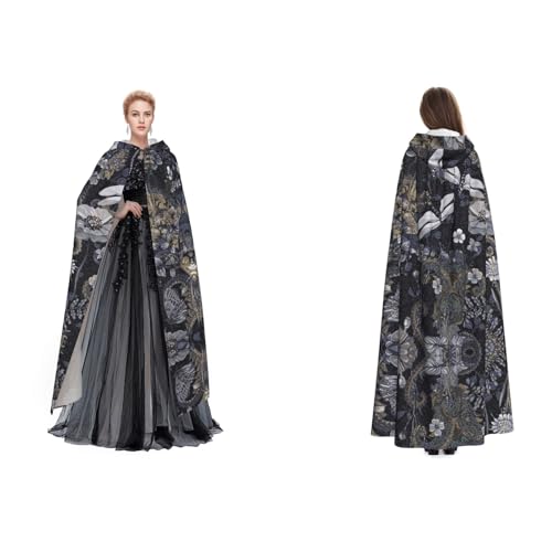 Apbdffjnf Kapuzenumhang für Erwachsene, mit Libellen-Motiv, mysteriöser Kapuzenumhang für Halloween, Kostümparty, Weihnachten, Cosplay von Apbdffjnf