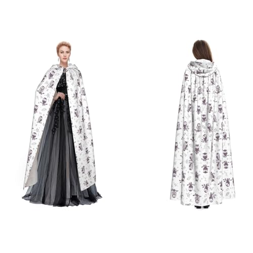 Apbdffjnf Kapuzenumhang mit Eulen-Motiv, für Erwachsene, geheimnisvoller Kapuzenumhang für Halloween, Kostümparty, Weihnachten, Cosplay von Apbdffjnf