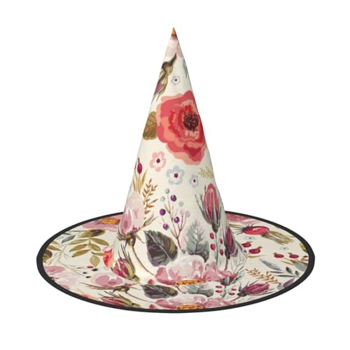 Apbdffjnf Moderner Halloween-Hexenhut mit Blumendruck, spitzer Hexenhut, Kostümzubehör für Halloween-Party-Dekoration Apbdffjnf Moderner Halloween-Hexenhut mit Blumendruck, spitzer Hexenhut, Kostümzubehör für Halloween-Party-Dekoration von Apbdffjnf