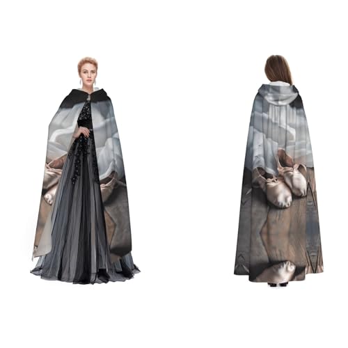 Apbdffjnf Mysteriöser Ballerina-Umhang mit Kapuze, für Erwachsene, für Halloween, Party, Weihnachten, Cosplay von Apbdffjnf