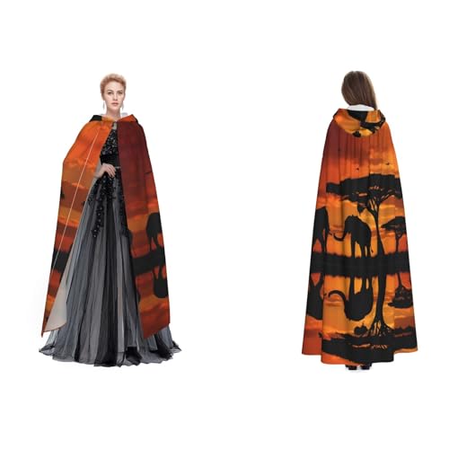 Apbdffjnf Mysteriöser Elefanten-Kapuzenumhang für Erwachsene, für Halloween, Party, Weihnachten, Cosplay von Apbdffjnf