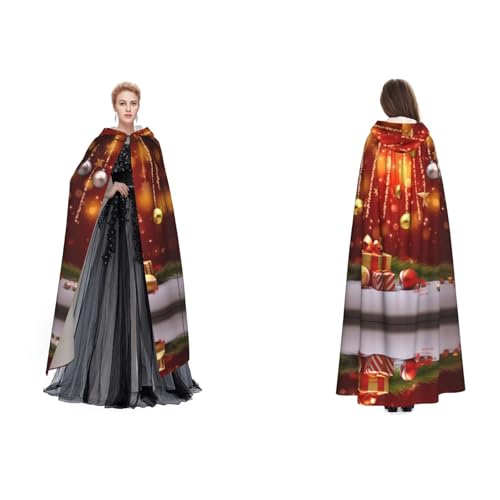 Apbdffjnf Mysteriöser Kapuzenumhang für Erwachsene, bedruckt, für Halloween, Party, Weihnachten, Cosplay (Merry Christmas-3) von Apbdffjnf