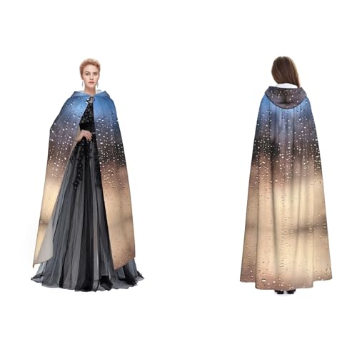 Apbdffjnf Mysteriöser Kapuzenumhang für Erwachsene, bedruckt, für Halloween, Party, Weihnachten, Cosplay von Apbdffjnf