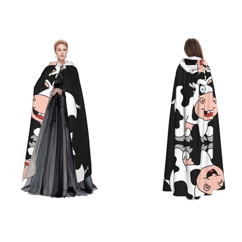 Apbdffjnf Mysteriöser Kapuzenumhang für Erwachsene, bedruckt, für Halloween, Party, Weihnachten, Cosplay von Apbdffjnf