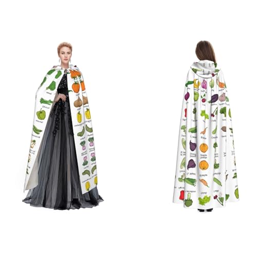Apbdffjnf Mysteriöser Kapuzenumhang für Erwachsene, mit Aufdruck für Halloween, Party, Weihnachten, Cosplay von Apbdffjnf