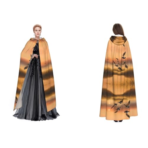 Apbdffjnf Mysteriöser Kapuzenumhang für Erwachsene (Ölgemälde) für Halloween, Party, Weihnachten, Cosplay von Apbdffjnf